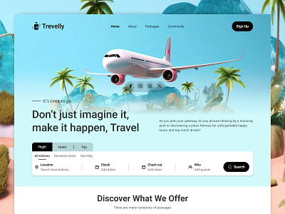 Travel Agency Landing Page agency antdesk corporate efatuix homepage hotelbooking landingpage tourism travel travel agency travel website traveldesign traveling trip uiux web web design website design