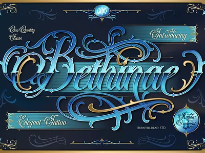 Bethinae barbershop font blackletter blackletter script custom font elegant tattoo flourish font font font design font style free font gangsta font gothic font luxury font masculine font ornate lettering script tattoo font tattoo studio font type design vintage tattoo style