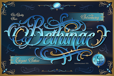 Bethinae barbershop font blackletter blackletter script custom font elegant tattoo flourish font font font design font style free font gangsta font gothic font luxury font masculine font ornate lettering script tattoo font tattoo studio font type design vintage tattoo style