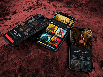 Movie Stream Mobile App Concept app design mobile mobile app movie app stream app streaming movie streaming platform ui video platform video stream video streaming app