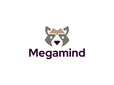 Megamind animal app brand branding design elegant illustration letter logo logotype m mark minimalism minimalistic modern note panda racoon sign ukraine