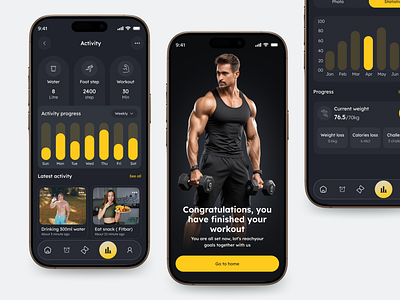 Fitness App Design Concept app app design design fitness fitness app health ios iphone mobile mobile app mobile app design mobile app ui react native ui ui design user interface ux ux design