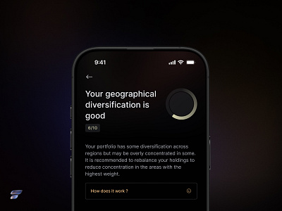 Finary - geographical diversification analytics contry design diversification filter finance financial finary gradient list management money progression repartition ui