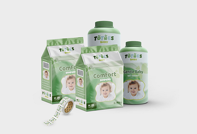 Baby shop logo & branding baby brand mockup