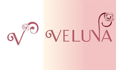 VELUNA - A mockup logo for a perfume brand adobe branding illustration logo minimal