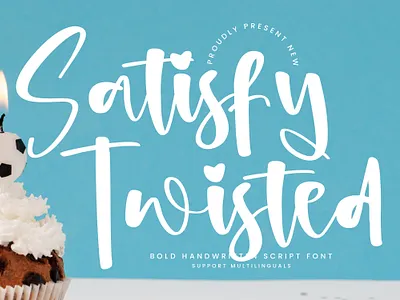 Satisfy Twisted - Bold Handwritten Script Font style