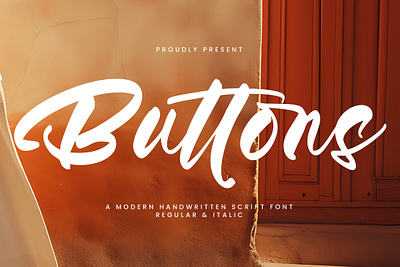 Buttons - Modern Handwritten Script Font style