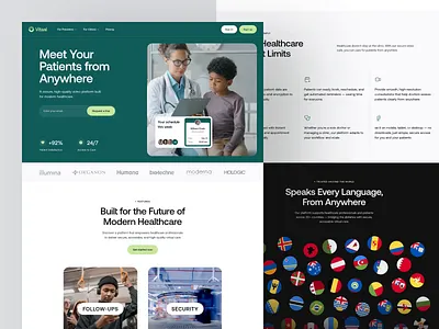Vitaal - Healthcare Landing Page ai animate artificial intelligence b2b biotech clean dipa inhouse health healthcare landing page modern saas startup technology ui ui design uiux ux web design website
