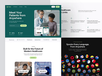 Vitaal - Healtcare Landing Page ai animate artificial intelligence b2b biotech clean dipa inhouse health healthcare landing page modern saas startup technology ui ui design uiux ux web design website