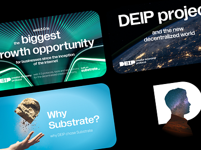 DEIP. Social media covers brand identity branding cover design figma graphic design identity illustration logo web3