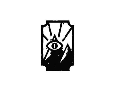 Wizard's Mountain - logo design branding dark eye gothic grim identity logo logo design mountain mystical ridge