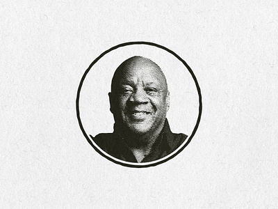Bludso's BBQ: Founder's Portrait engrave engraving face logo portrait texture traditional vintage