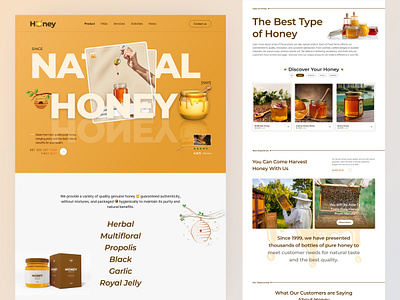 Honey Website branddesign ecommercedesign foodwebsite honey honeyshopdesign honeywebsite naturalhoney organichoney organicstore rejoanrejuuix uiforhoney