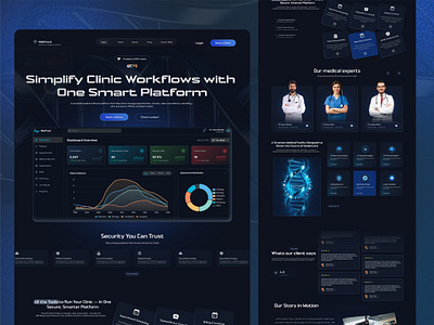 Medical SaaS Landing Page graphic design landing page medical landing page medical ui saas ui ui design ui ux