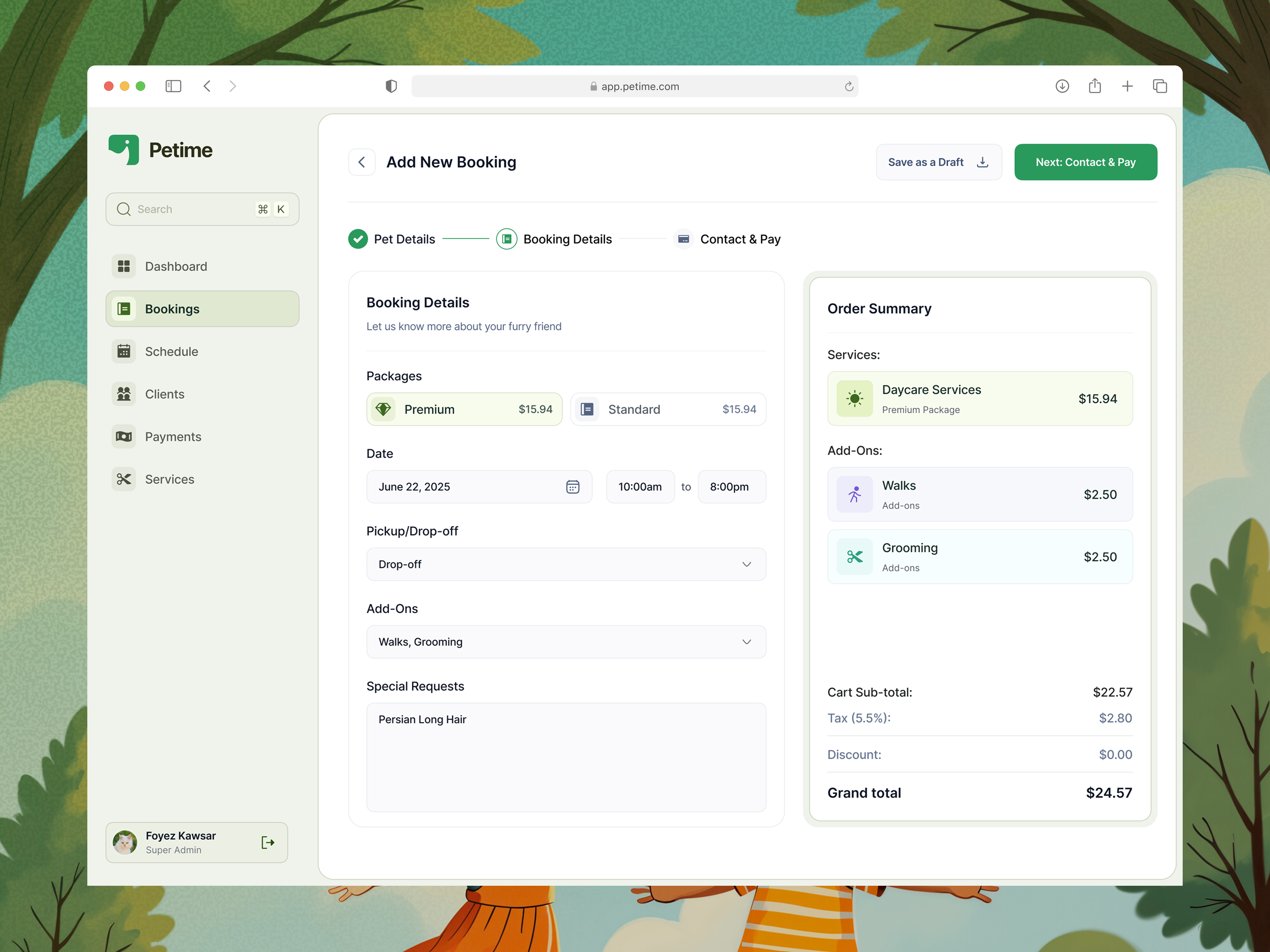 Example of Booking And Management Dashboard Design