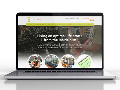 Opti-Life - Homepage Design homepage design website design