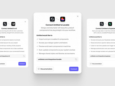 Permissions modal — Untitled UI integrations modal permissions product design ui design user interface