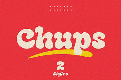 Chups - Groovy Retro Font bold branding contrast decorative design display elegant font funky groovy headline luxury magazine modern packing playful retro rounded typography vintage