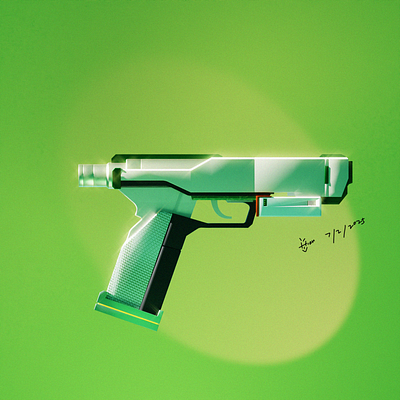 toy~~~~😒 graphic design green gun illustrator toy vector weapon