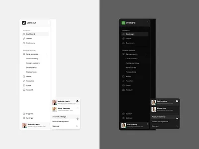 Simple sidenav — Untitled UI menu nav nav menu product design sidebar sidenav ui design user interface