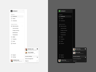 Simple sidenav — Untitled UI menu nav nav menu product design sidebar sidenav ui design user interface