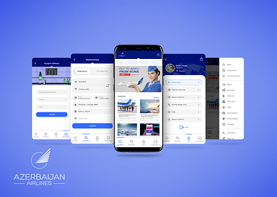 AZAL Airline App UX/UI Design airlines app design figma flight mobile travel ui uiux ux web