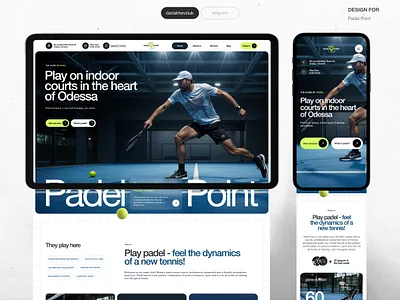 UX/UI design for Padel Point design padel sport tennis ui ux web web design website