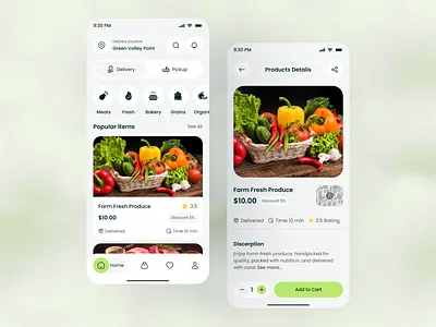Smart Grocery Shopping App app app design cleanui deliveryapp ecommerceapp grocery groceryapp ios minimal mobile mobile app mobile ui shopping shoppingapp ui ui design uiux