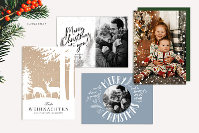 card design portfolio card design christmas graphic design holiday illustration papeterie winter