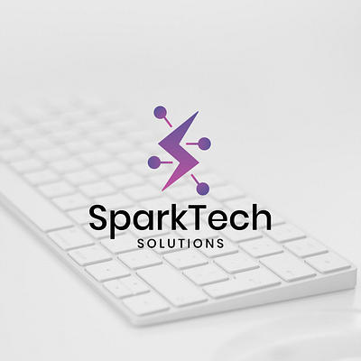 SparkTech - Tech Company Logo Design app logo brand brand identity branding business logo clean logo creative creative logo graphic design logo logo design logo designer minimalist logo modern logo tech logo timeless logo unique logo website logo