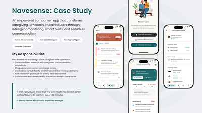 NavSense – Assistive UX Case Study ai ux assistive design assistive technology case study dashboard settings ui design ux design wearable tech