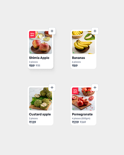 Grocery cards ✨✨ app design illustration ui ui design ui ux ux