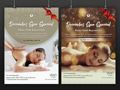 Cleopatra's Spa and Wellness Posters poster design print design