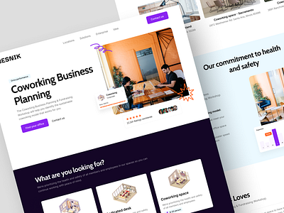 Coworking space landing page besnik branding coworking space design landing page product design ui ddesign uihut uiux design uiux design agency web design web template website design