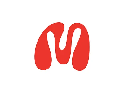 M bakery cafe colorful custom design food fun graffiti handwriting letter logo logo design logodesign logotype mark minimal restaurant simple symbol