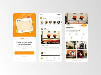 Wesee | Social Media App app app design facebook graphic design instagram media mobile mobile app mobile app design mobile design network social social media social media mobile app ui ux