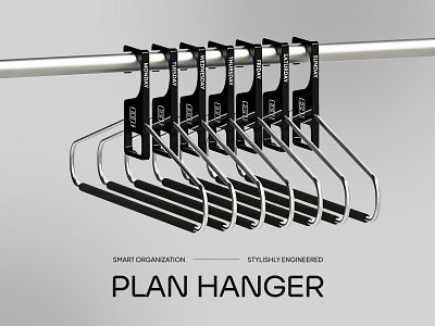 Plan Hanger - 3D Render Functional Modern Hanger Product Design 3d 3d design 3d designer 3d modelling 3d product animation blender branding clothing design elegant fashion functional hanger illustration minimalist modern product design render