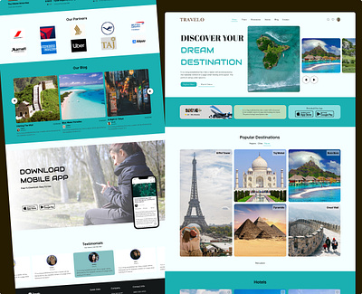 🌍 Travelo – Discover Your Dream Destination ai airecommendation app booking bookingplatform design figma tour tourism tourist travel travelapp travelwebsite ui ux website