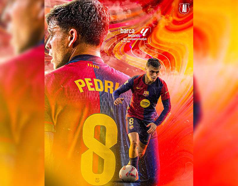 Barca Leganes Matchday Design barcelona design football graphic design ideas matchday matchday poster design pedri soccer social media post sport design sports