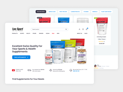 Sports Nutrition Products Website Design balance catalog ecommerce fitness landing page fitness web design gym and fitness health website minimal nutrition website design protein simple sport nutrition web design sport store sports website supplements ui ux weight loss