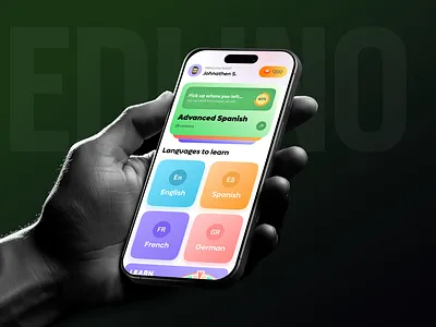 Language Learning App Gamified UI Design app design app ui application different language dribble best shot educational app language app ui language learning app learning app learning platform minimal modern netro netrosystems online learning trending app