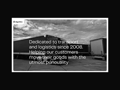 Algorithm animation b2b branding cargo containers design industry landing page logo minimal saas shipping software typography ui ui design web design