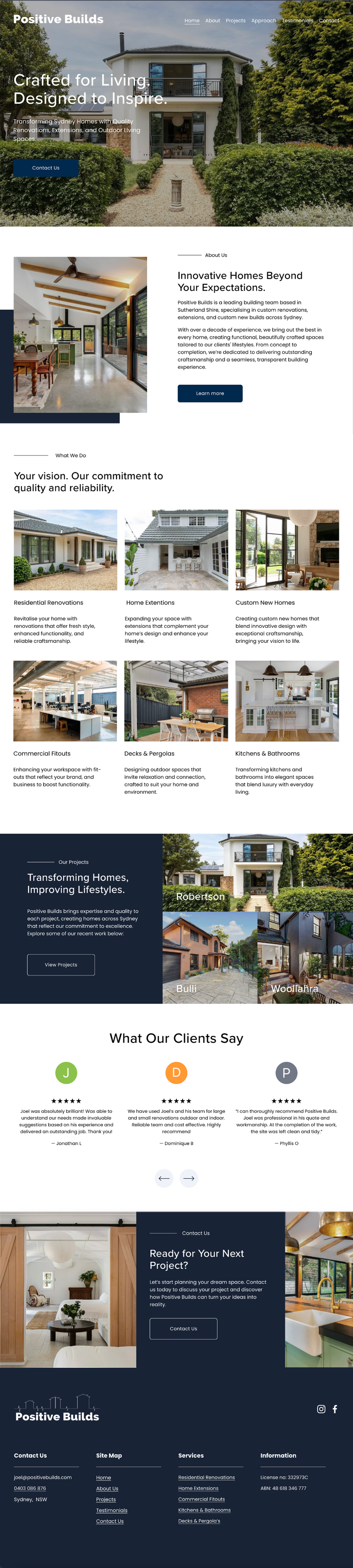 Building Company Website branding building construction ui webdesign website