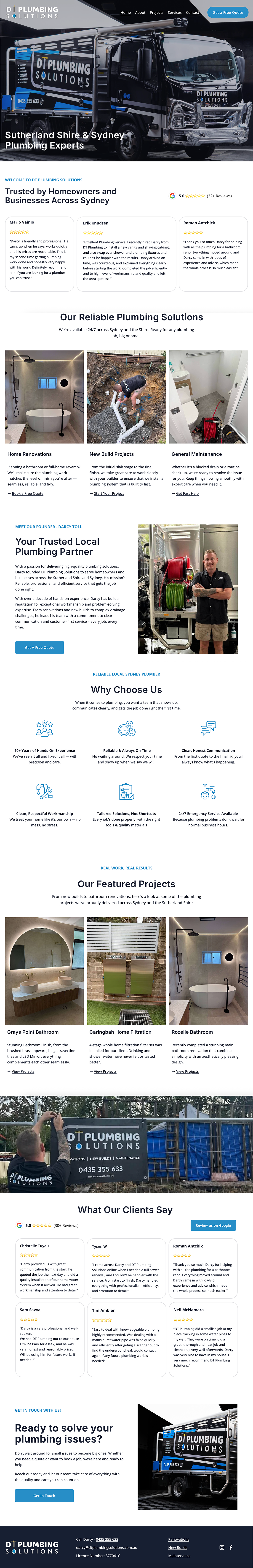 Plumbers Website branding graphic design plumber webdesign website