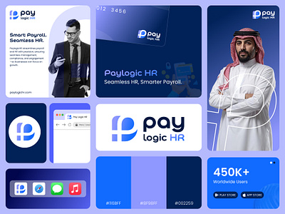 Pay Logic HR – Smart Branding for a Smarter HR App brand identity branding corporate branding design digital product branding graphic design hr branding hr software design innovative hr solutions innovativeglance logo design minimalist branding payroll brand identity smart ui ux uae ui