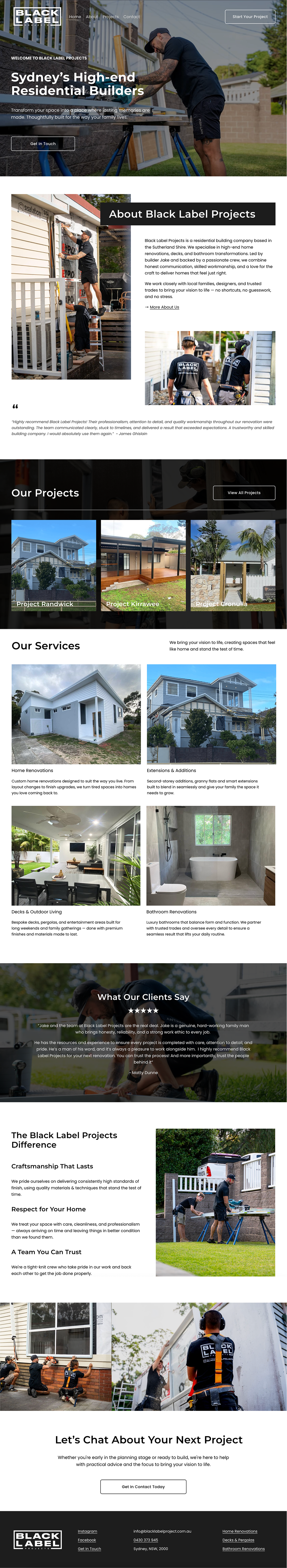 Residential Builders Website building construction graphic design logo webdesign website