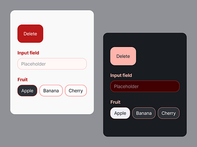 Destructive action vs. Error chip colors design system destructive destructive action error field state ux