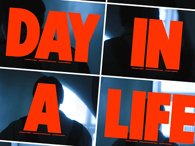Day In A Life - Cinematic Title Design bold brand branding cinematic cinematic title dark aesthetic day in a llife design graphic design movie titles red red letters title typo typographic design typography visual storytelling