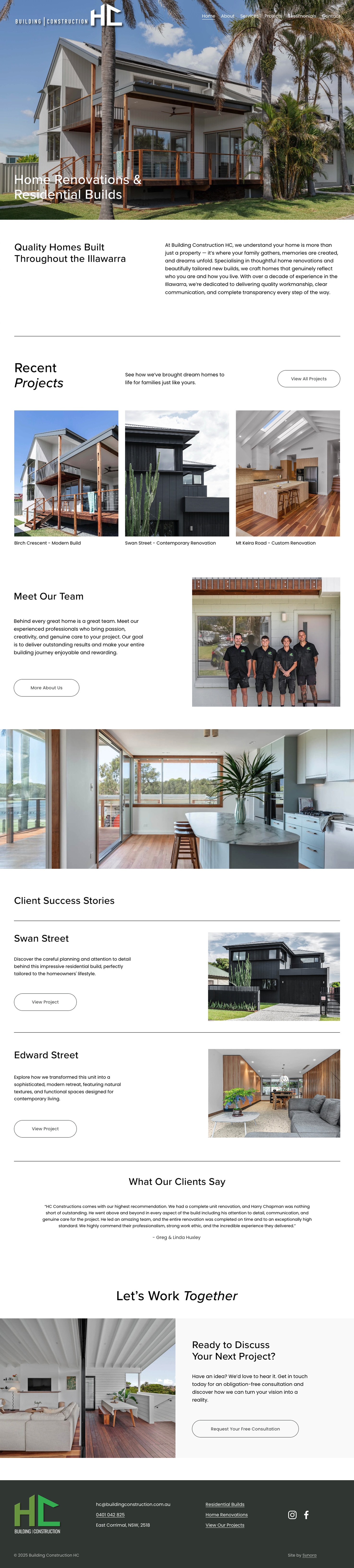 Custom Home Builder Website building construction graphic design webdesign website