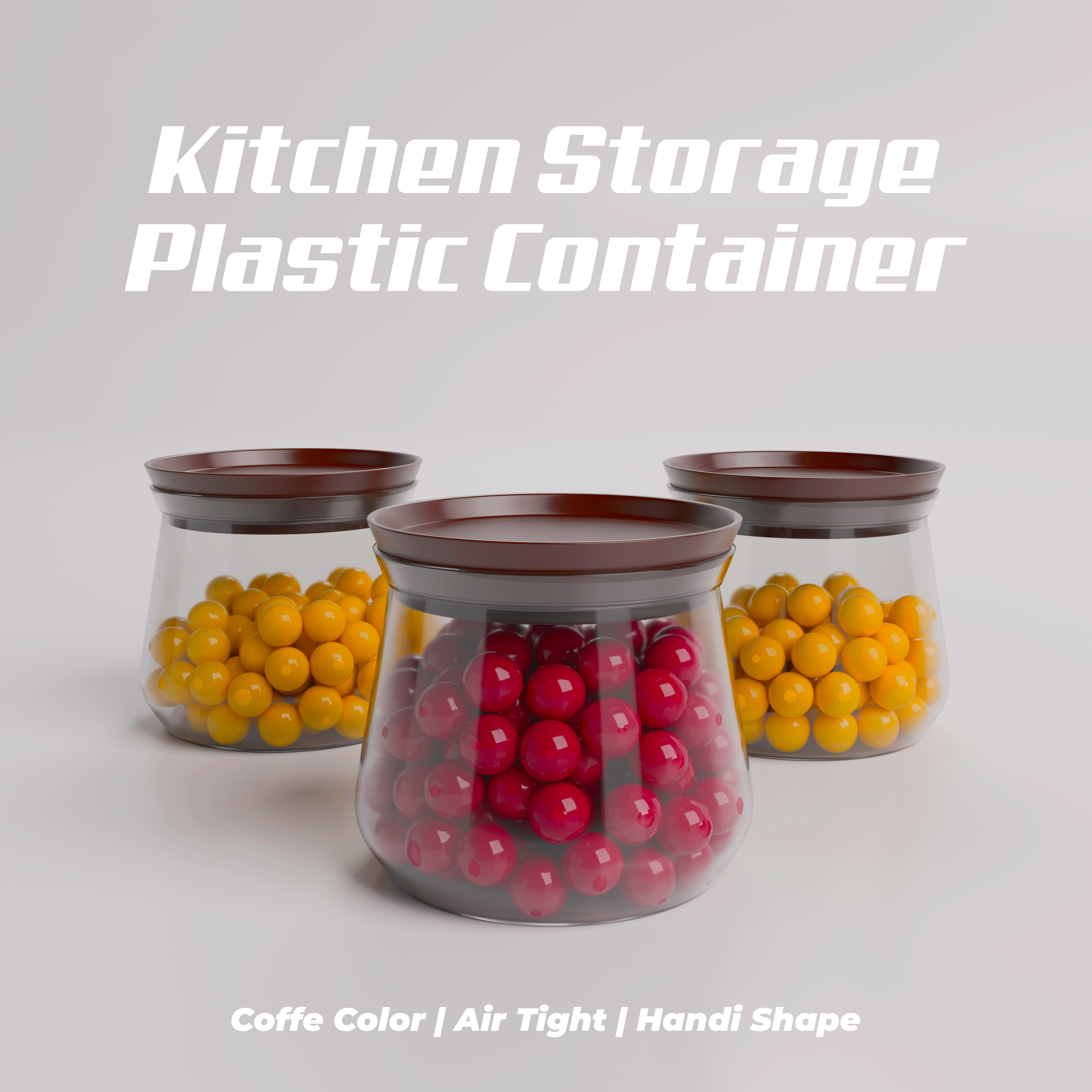 Kitchen Storage Plastic Container 3d advertising amazonproduct blender blender3d branding modeling photorealisticrender productmodeling realistic render visualization